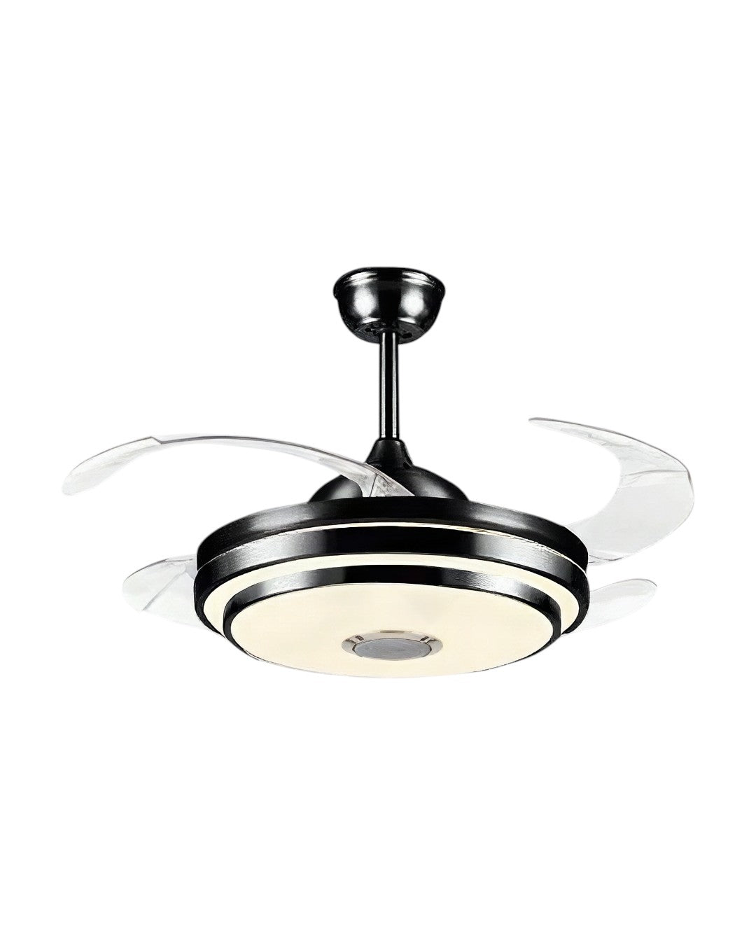 Abanico de techo retráctil aro LED escalonado negro 69-2001