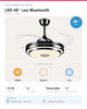 Abanico de techo retráctil aro LED escalonado negro 69-2001