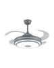 Abanico de techo retráctil aro LED escalonado gris 69-2003