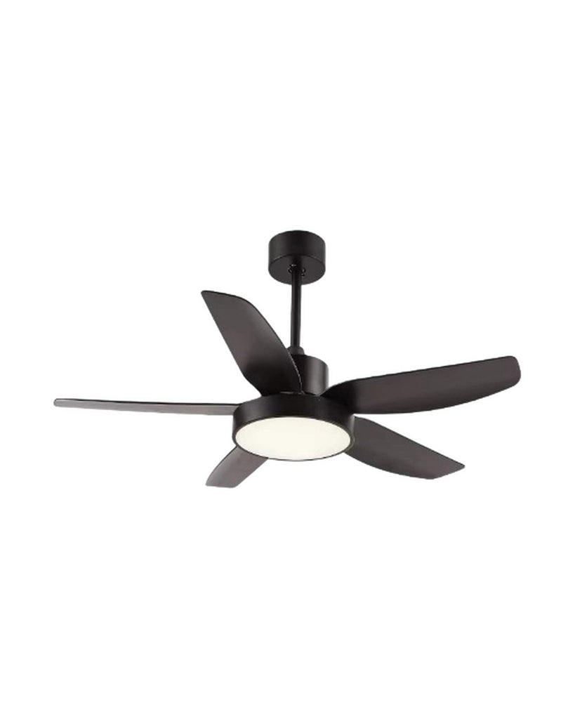 Abanico de techo 5 aspas con luz LED negro 69-3002