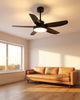 Abanico de techo 5 aspas con luz LED negro 69-3002