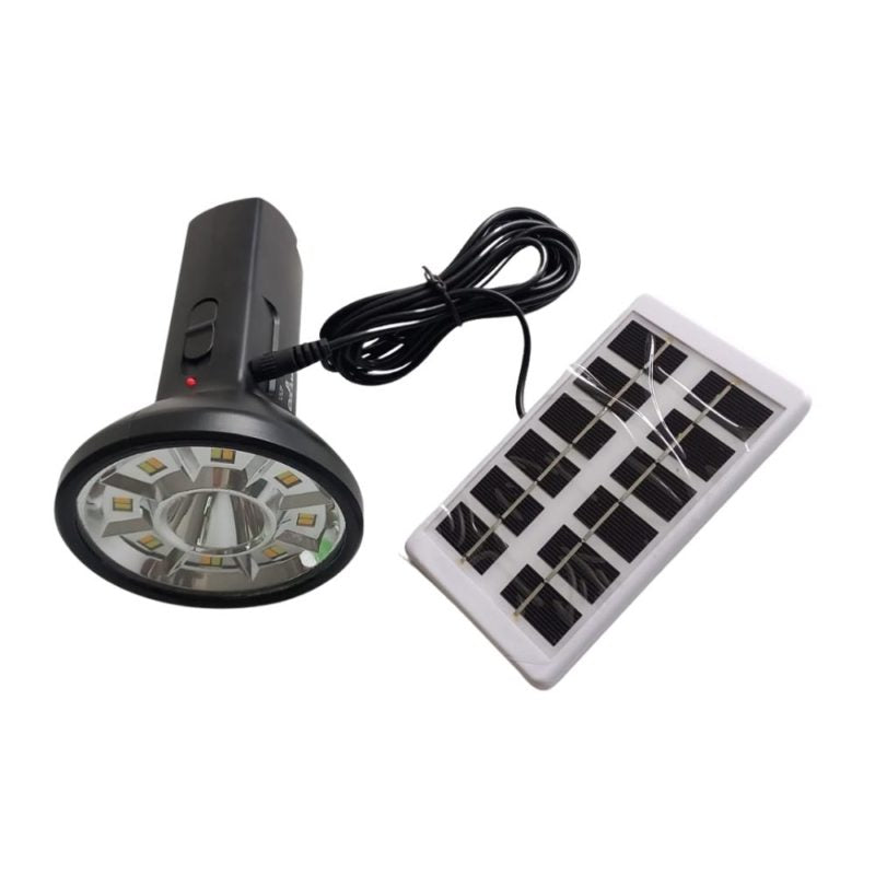 Rechargeable LED Flashlight With Solar Panel