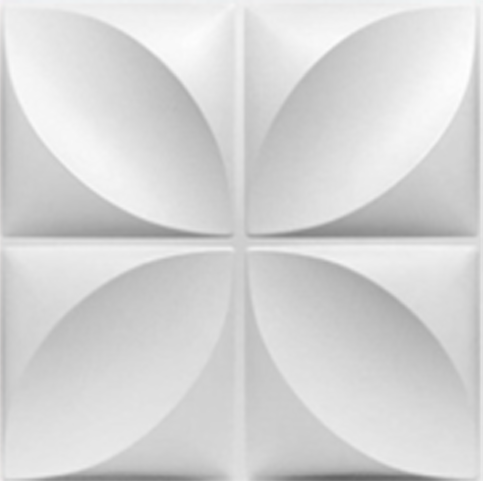 Pvc Panel Bitmap 3D Pvc Panel 50X50 cm Matte White