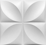 PANEL 3D PVC 500x500mm BLANCO MATTE