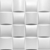 Panel 3D De Pvc 50X50 cm Blanco Mate
