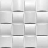 PANEL 3D PVC 500x500mm BLANCO MATE