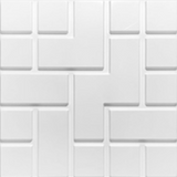 PANEL 3D PVC 500x500mm BLANCO MATE