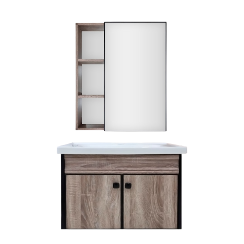 Mueble De Baño + Espejo De Aluminio 60 cm