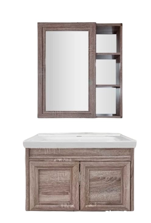 Mueble De Baño + Espejo De Aluminio 60 cm