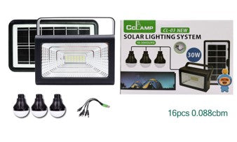 Kit Solar Mini Portátil Con Focos, Lampara Y Panel Solar