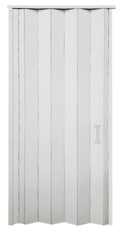 Instalación de puerta plegable de paso en PVC blanco con cristalera de a…   Puertas plegables de pvc, Puertas plegables para baños, Puertas corredizas  de interiores