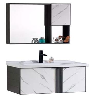 Mueble De Baño + Espejo De Aluminio 80 cm